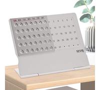 Petit calendrier de bureau | Calendrier quotidien debout de mariage | Petit calendrier de bureau perpétuel de bureau perpétuel | Alliage d'aluminium réutilisable, petit calendrier de bureau debout