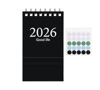 Petit calendrier de bureau - De janvier 2026 à juillet 2027 - Planificateur personnel | Calendrier debout | Pour bureau, bureau, dortoir, bibliothèque, salle de réunion