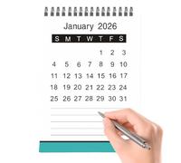 Petit Calendrier De Bureau - Janvier 2026 - Juin 2027 Planificateur Mensuel - Calendrier d'Emploi du Temps | Destiné À La Famille Aux Amis Aux Étudiants À La Maison Pour Intérieur À L'École Et