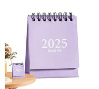Petit calendrier de bureau, petit calendrier de bureau 2025 | Petit de tournant à 360 degrés,Calendrier inversé pour la salle de classe, horaire mensuel, recto-verso pour les méditat