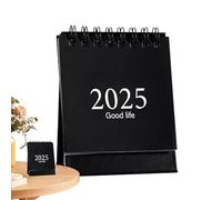 Petit calendrier de bureau, petit calendrier de bureau 2025 - Rotation des pages à 360 degrés Petit de,Calendrier inversé pour la salle de classe, horaire mensuel, recto-verso pour l