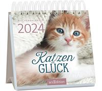 Petit calendrier hebdomadaire 2024 : petit calendrier de table avec des mots sages sur les chats