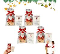 Petit câlin de Noël de poche, cadeau de Noël avec cartes d'encouragement, cadeau de Noël de poche en résine, joli Père Noël, souvenir de soutien émotionnel pour amis, famille et enfants