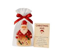 Petit câlin de Noël de poche, design attrayant, 1 lot, cadeau de Noël de poche, mini décoration de Père Noël mignon, livré avec une carte de vacances touchante, pour enfants, famille et amis
