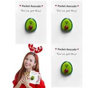 Petit câlin de poche, câlin de poche mignon - 3 jolies cartes de vœux de poche avec ornements d'animaux en résine d'encouragement - Décoration animale de poche avec abeille et a