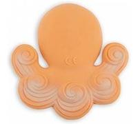 Kaloo - Petit Calme - Anneau de Dentition en Caoutchouc Naturel - Poulpe Orange - 10 cm - Souple et Ergonomique - Effet Massant - Dès la naissance, K970705