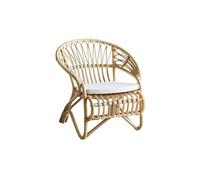 Petit canapé en rotin - Canapé compact pour balcon et chambre à coucher, décoration d'intérieur, soutien dorsal confortable, parfait pour les séjours chez l'habitant et les petits espaces