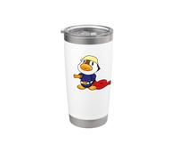 Petit canard chez les jeunes sapeurs-pompiers Gobelet isotherme en acier inoxydable double paroi