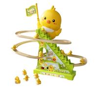 Petit Canard Escaladeur Jouet | Circuit de Course Électrique avec 12 Canards Escaliers | Équipement Amusant Musical et Lumières LED pour Salon Chambre Jardin