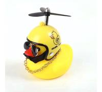 Petit Canard Jaune Avec Casque De Voiture, Casque De Vélo De Route, Équitation, Accessoires De Voiture, Décor Avec Lumières, Jouets