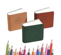 Petit carnet de croquis | Carnet de croquis d'art de poche 3 pièces | Petit carnet de croquis de voyage | Petit livre aquarelle à texture carrée | Carnet de croquis portable pour l'école, les voyages