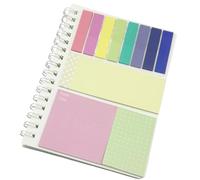 Petit Carnet Ligné Avec Jeu De Notes Adhésives Bloc-notes Portables Rechargeables Étiquette Colorée Pour Prendre Du Papier Recyclable