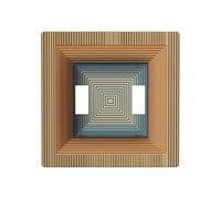 Petit carré avec bordure double interrupteur à bascule plaque murale décoration taille standard - 11,4 x 11,4 cm