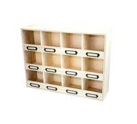 Petit Casier en bois 12 cases porte-étiquettes 41,5 x 31 x 11 cm