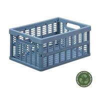 Petit casier en plastique pliant 3,5 litres - Bleu