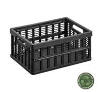 Petit casier en plastique pliant 3,5 litres - Noir