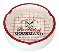 Petit cendrier en céramique Le bistrot gourmand BLANC G