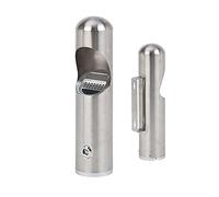 Petit cendrier mural d'extérieur - Cendrier à poser sur pied en acier inoxydable - Sans fumée - Coupe-vent - Verrouillable - Pour terrasse et jardin