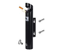 Petit cendrier mural d'extérieur - Cendrier à poser sur pied en acier inoxydable - Sans fumée - Coupe-vent - Verrouillable - Pour terrasse et jardin