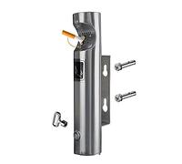 Petit cendrier mural d'extérieur en acier inoxydable sans fumée pour terrasse, jardin, hôtel - Durable, résistant aux intempéries, facile à nettoyer