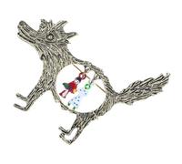 Petit Chaperon Rouge Broche à Épingle en Alliage pour Chapeau et Écharpe | Style Rétro Fantaisie, Thème Conte de Fées, Accessoire Mode pour Bal et Cérémonie