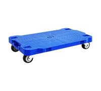 Petit chariot à fourrure avec roues 42 x 28 x 8 cm Capacité 100 kg - Chariot de déménagement plat portable pour appareils et équipements de fitness connectable et facile à utiliser