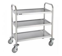 Petit chariot inox de service 3 niveaux