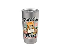 Petit chat grand programme humour sec quotidien Gobelet isotherme en acier inoxydable double paroi