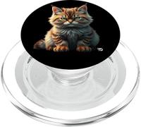 Petit chat mignon et méchant - Oeil maléfique - Animal drôle PopSockets PopGrip pour MagSafe