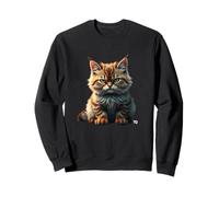Petit chat mignon et méchant - Oeil maléfique - Animal drôle Sweatshirt