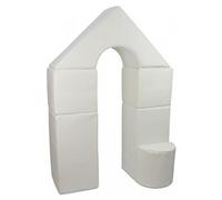 My Velinda – Blocs en mousse – Petit Château – Lot de 6 – pour crèches écoles maternelles – Blanc