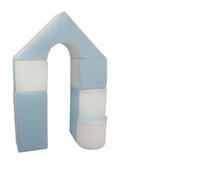 Petit Château - Lot De 11 Blocs En Mousse Pour Le Jeu Blanc, Bleu (Pastel)