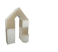 Petit Château - Lot De 11 Blocs En Mousse Pour Le Jeu Blanc, Cappuccino