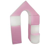 Petit Château - Lot De 11 Blocs En Mousse Pour Le Jeu Blanc, Rose (Pastel)