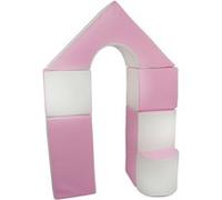 Petit Château - Lot De 11 Blocs En Mousse Pour Le Jeu Blanc, Rose (Pastel)