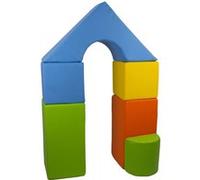 Petit Château - Lot De 11 Blocs En Mousse Pour Le Jeu Jaune, Vert, Bleu, Orange
