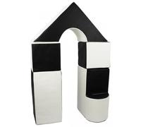 Petit Château - Lot De 11 Blocs En Mousse Pour Le Jeu Noir - Blanc