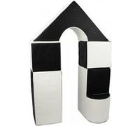 Petit Château - Lot De 11 Blocs En Mousse Pour Le Jeu Noir - Blanc