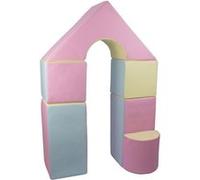 Petit Château - Lot de 11 blocs en mousse pour le jeu rose, bleu, jaune (pastel) Multicolore G