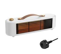 Petit chauffage électrique de bureau 800 W, chauffage électrique en céramique à chauffage rapide, chauffage d'appoint portable PTC avec 2 réglages de chaleur pour la maison, le bureau (blanc)