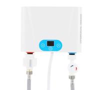 Petit Chauffe Eau électrique instantané 220 V Mini Appareil De Cuisine 5.5 kW Robinet Mural Hydraulique Avec Affichage Température LED Pour lavabo Cuisine évier Salle Bain
