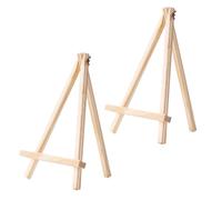 Petit Chevalet de Table, 2 Pièces, Triangle est Pliable Mini Chevalet en Bois, Chevalet Peinture Portable Pliable Triangle, pour Albums Photo, Menu de Mariage, Fêtes d'Anniversaire, 18 x 24 cm