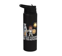 Petit chevalier en formation, guerrier, garçon, chevalier médiéval Stainless Steel Insulated Water Bottle