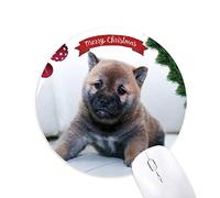 petit chien animal de compagnie jolie photo tapis de souris en caoutchouc de sapin de noël