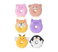 Petit Chien Couineurs Donut En Forme D'Animal Au Son Apaisant Pour Chiot | Jouet À Mâcher Canin Enrichissement maison intérieur extérieur appartement jardin exercice