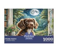 Petit Chien de Poméranie Portugais Puzzle 1000 Pièces Jeu Éducatif Puzzle Haute Qualité Animal de Compagnie Chien Cadeau pour Femmes Et Adolescents, Adultes Et Enfants 38x26cm/1000pcs
