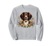 Petit chien Munsterlander Fleurs sauvages d'été Sweatshirt