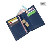 LOLUNA® Petit Classique Portefeuille Homme en Cuir Protection RFID Blocage - idée Cadeau Noël, fête, Anniversaire - Bleu