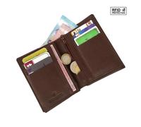LOLUNA® Petit Classique Portefeuille Homme en Cuir Protection RFID Blocage - idée Cadeau Noël, fête, Anniversaire - Marron