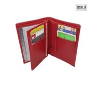 LOLUNA® Petit Classique Portefeuille Homme en Cuir Protection RFID Blocage - idée Cadeau Noël, fête, Anniversaire - Rouge